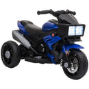 6V Blue Ride-On Motorcycle for Kids with Music, Lights, and Reverse Feature