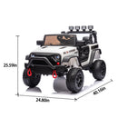 24V Bluetooth Ride-On Car for Kids 3+ with MP3 Music and Large Display