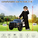 12V Black Remote Control Ride-On Car with 4-Wheel Shock Absorption for Kids Aged 3-6