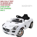 8 Feet AC Charger Adapter White for Mercedes-Benz AMG Ride-On Toy Magic Cars 1