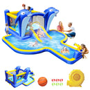8-in-1 Inflatable Water Slide and Trampoline Bouncing House for Outdoor Garden Fun Magic Cars 0