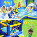 8-in-1 Inflatable Water Slide and Trampoline Bouncing House for Outdoor Garden Fun Magic Cars 1