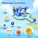 8-in-1 Inflatable Water Slide and Trampoline Bouncing House for Outdoor Garden Fun Magic Cars 5