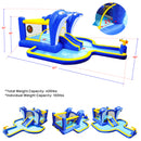 8-in-1 Inflatable Water Slide and Trampoline Bouncing House for Outdoor Garden Fun Magic Cars 6