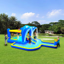 8-in-1 Inflatable Water Slide and Trampoline Bouncing House for Outdoor Garden Fun Magic Cars 7