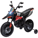 Aprilia 12V Kids Electric Motorcycle with Training Wheels and Spring Suspension