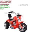 12V Charger and AC Adapter for Red and Orange 3-Wheel Harley Ride-On Toy Magic Cars 1