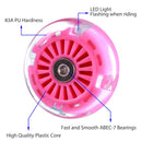 Pink Polyurethane 4-Pack of 90mm Wiggle Car Replacement Wheels Magic Cars 2