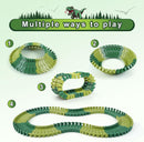 96-Piece Dino Race Car Track Expansion Set for Children Magic Cars 2