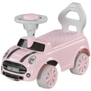 Pink Toddler Ride-On Sliding Car with Horn and Anti-Tip Feature