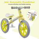 Green 2-in-1 Toddler Bike Set: Balance Bike and Tricycle with Basket