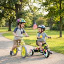 Green 2-in-1 Toddler Bike Set: Balance Bike and Tricycle with Basket