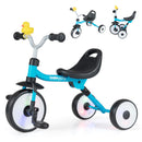 Red Toddler Tricycle with Adjustable Seat and Kids' Storage Basket