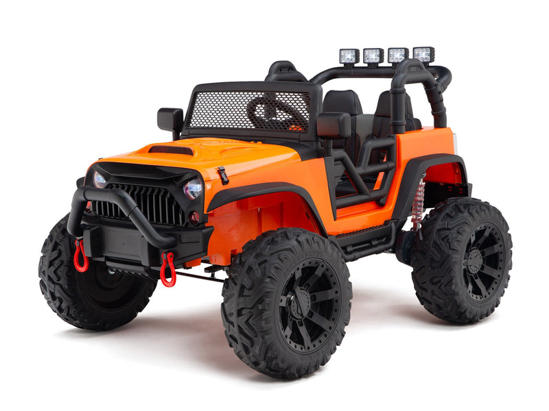 BOOM BOOM The BUFFALO Children's Off-Road Kids Car 24V 4X4 Ride-On Toy with 2 Seats Magic Cars Parental Remote Control - Perfect Present for Little Boys and Girls