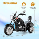 3-Wheel Electric Motorcycle with Horn for Kids - 6V Battery Powered