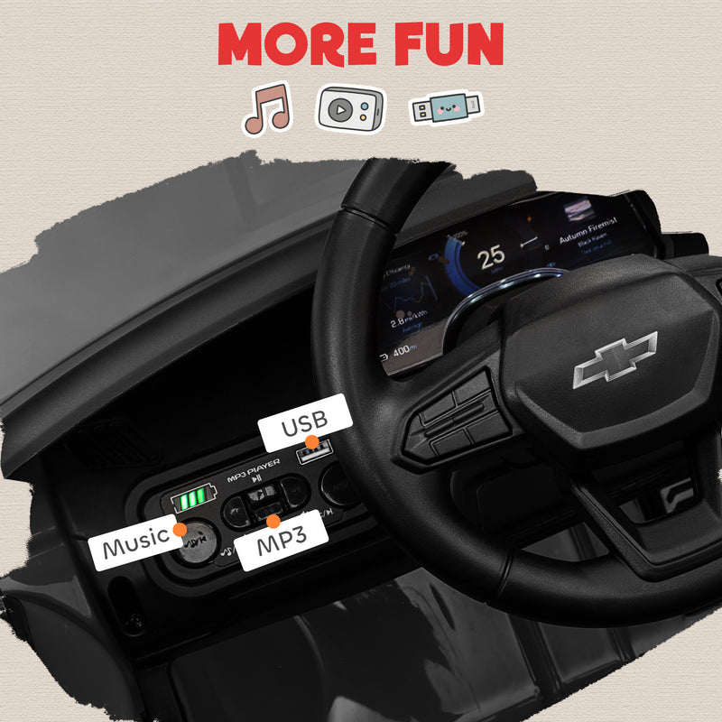 12V Licensed Chevrolet Silverado EV RST Kids Electric Ride-On Car