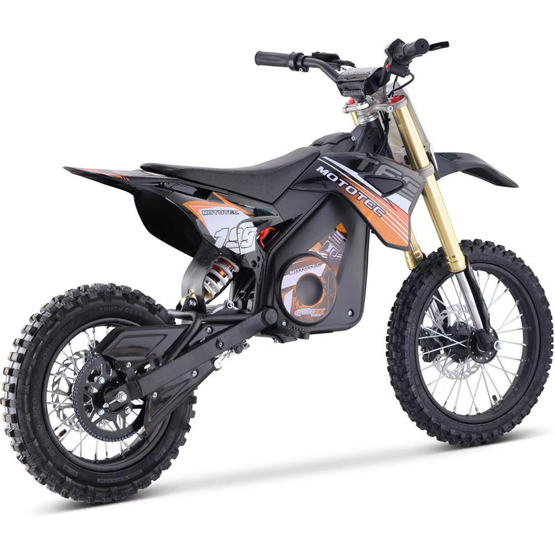 Orange MotoTec 48v Pro Electric Dirt Bike 1600w Lithium