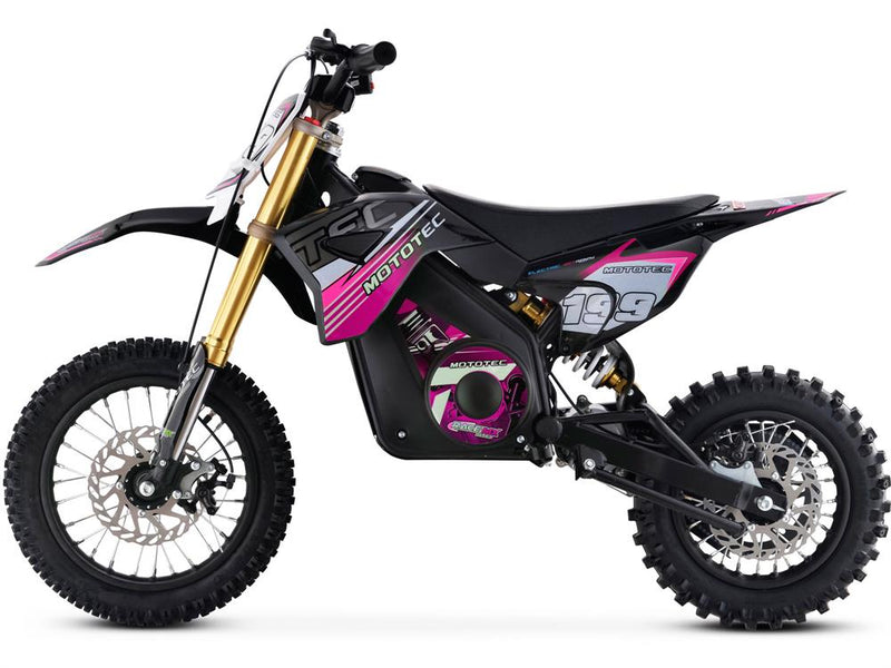 Pink MotoTec 36v Pro Electric Dirt Bike 1000w Lithium