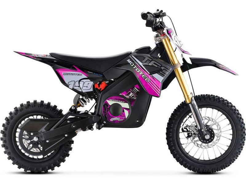 Pink MotoTec 36v Pro Electric Dirt Bike 1000w Lithium