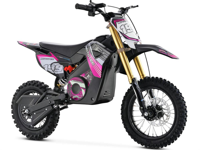 Pink MotoTec 36v Pro Electric Dirt Bike 1000w Lithium