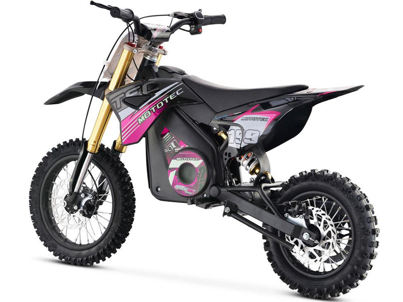 Pink MotoTec 36v Pro Electric Dirt Bike 1000w Lithium