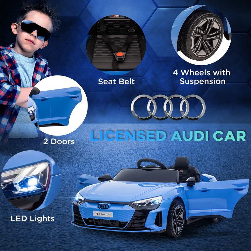Licensed Audi 12V Electric Ride-On Car with Remote Control and Honking Horn