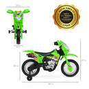 6V Electric Ride-On Motorcycle Toy with Training Wheels for Kids