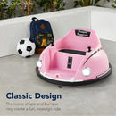 6V Ride-On Bumper Car for Kids with Remote Control and 360 Lights