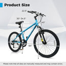 Youth Mountain Bike 20-24 Inch Bicycle for Boys and Girls Ages 8 and Up Blue