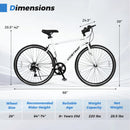 26-Inch Adjustable Mountain Bike with 6-Speed Gears and All-Terrain Rubber Tires