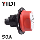 Rotary Knob Battery Disconnect Switch for 12V and 24V DC, Available in 50A, 100A, 200A, and 300A Options