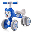 Blue Lightweight 4-Wheel No-Pedal Baby Balance Bike