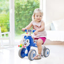 Blue Lightweight 4-Wheel No-Pedal Baby Balance Bike
