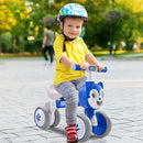 Blue Lightweight 4-Wheel No-Pedal Baby Balance Bike