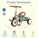 Adjustable Seat Tricycle for Toddlers Aged 3-5 with Basket