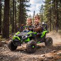 Qaba 24V Dual Seat Electric Truck for Older Kids with Remote Control