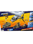 Giant Military Helicopter Play Set with 37 Pieces and 2 Military Vehicles Magic Cars 1