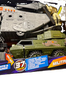 Giant Military Helicopter Play Set with 37 Pieces and 2 Military Vehicles Magic Cars 3