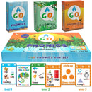 Phonics Card Game: 3-Level Magnetic Card Deck Set Magic Cars Variant 0