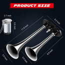 Dual Silver 150dB Air Horn Kit for Trucks, Boats, Cars, and Trains Magic Cars 1