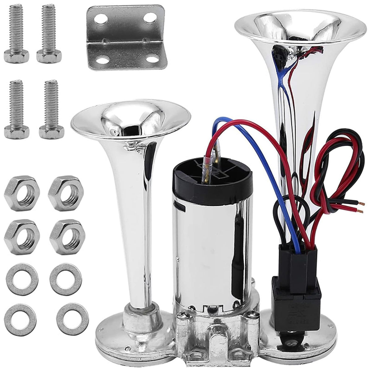 12V Vehicle Horns 150DB Air Horn Kit For Cars & Trucks - 12V Loud Train Horn With Compressor Motorcycle Air Horn - View #7