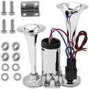 150dB Dual Electric Air Horn for Trucks Cars and Trains Super Loud Powerful Sound Magic Cars 0