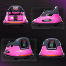12V Kids Bumper Car with 360° Rotation and Safety Belt Pink Magic Cars 10