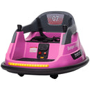 12V Kids Bumper Car with 360° Rotation and Safety Belt Pink Magic Cars 3