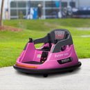 12V Kids Bumper Car with 360° Rotation and Safety Belt Pink Magic Cars 8