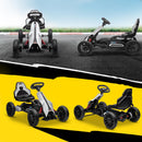 12V Electric Kids Go Kart - White Outdoor Ride-On Toy with Large Design Magic Cars 7