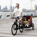 3-in-1 Foldable Kids Bike Trailer Jogger and Stroller for Child and Baby Magic Cars 10