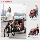 3-in-1 Foldable Kids Bike Trailer Jogger and Stroller for Child and Baby Magic Cars 8