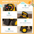 Manual Pedal Ride-On Excavator Toy Licensed for Kids Magic Cars 1