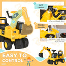 Manual Pedal Ride-On Excavator Toy Licensed for Kids Magic Cars 3